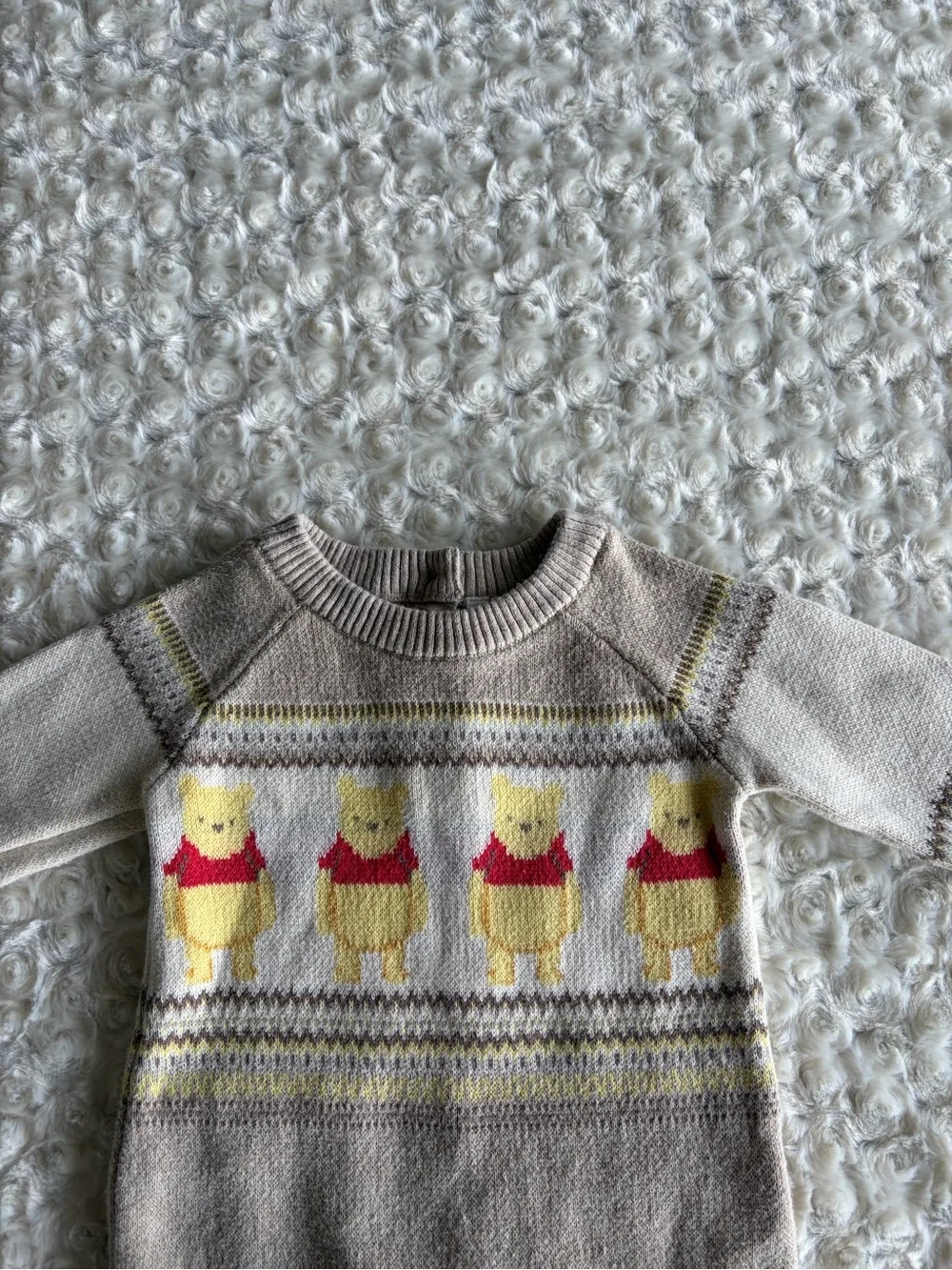 Disney x Janie and Jack Size 0-3 Months Winnie the Pooh Sweater Romper